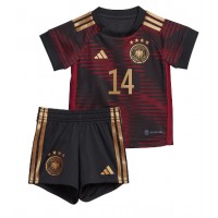 Fotballdrakt Barn Tyskland Jamal Musiala #14 Bortedraktsett VM 2022 Kortermet (+ Korte bukser)